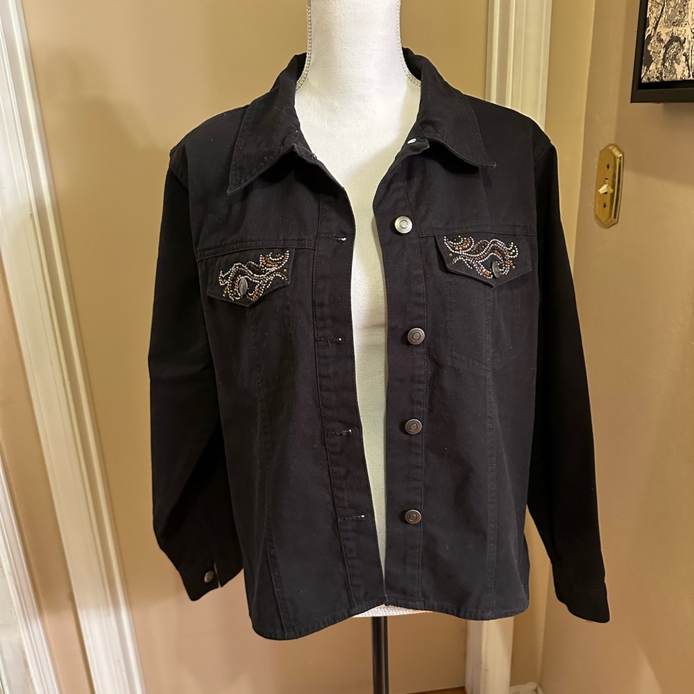 Distinct Jean jacket Black Large.